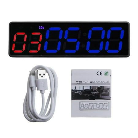 

Gym Timer LED Workout Colck Count Down/Up Clock Ultra-Clear Digital Display Multi-Scenes led Timer Home Gym Fitness