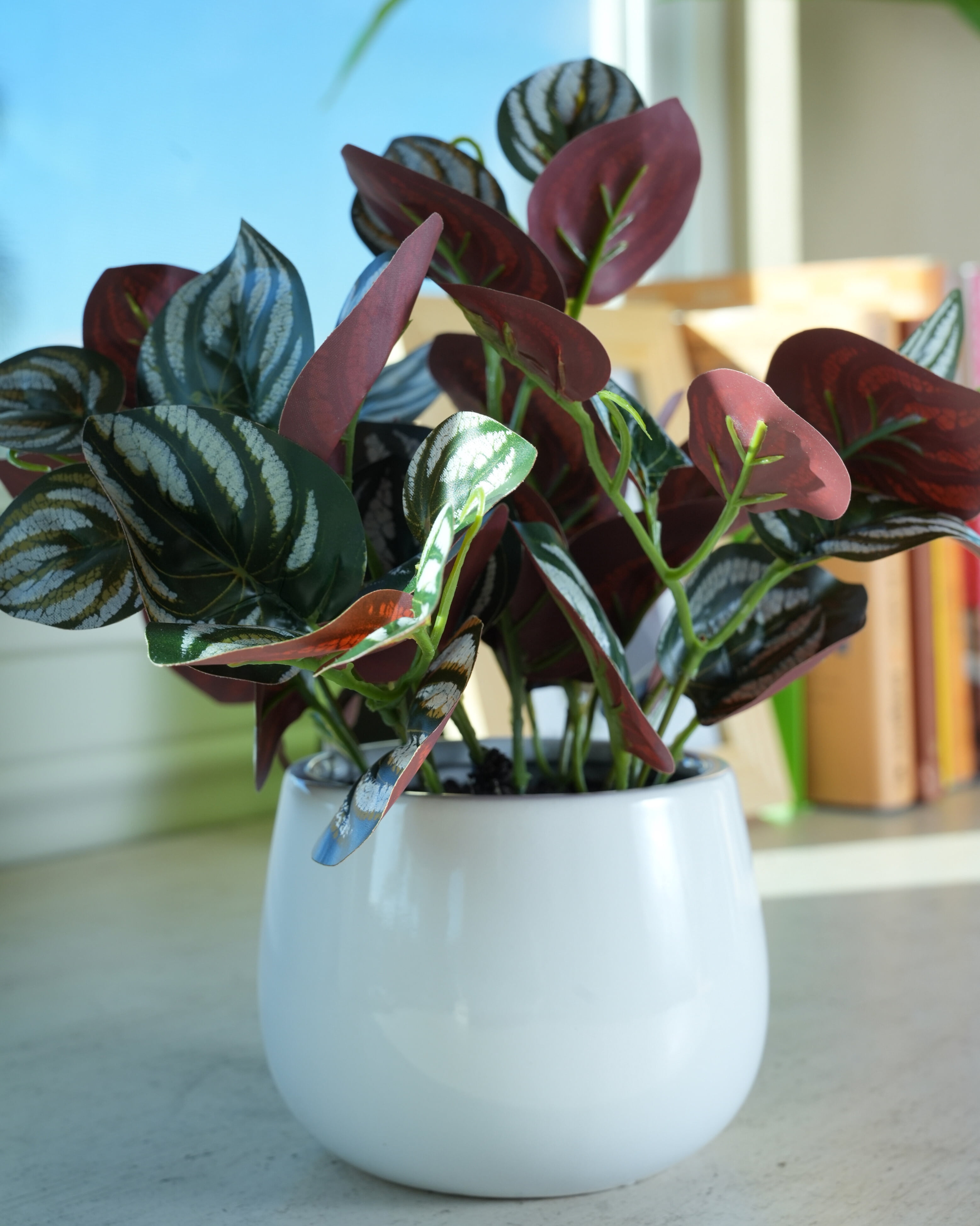 Mainstays Artificial Ivy Plant in White Ceramic Pot, 9.75 in