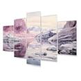 thumbnail image 2 of Designart "Pink Glacier Arctic Charm" Landscapes Wall Art Prints Set, 2 of 5