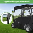 thumbnail image 4 of 10L0L Deluxe Golf Cart Enclosure Fit EZGO TXT 2 Passenger, 4 Sided Clear PVC Window Rain Cover with Zipper Entry, Black, 4 of 7