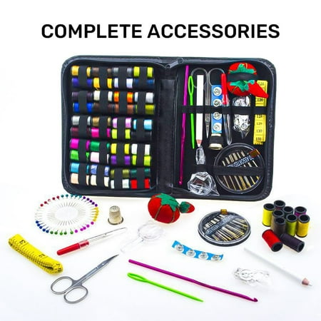 Sewing Kit, Allovit Premium Sewing Supplies for Adult, Kids, DIY, Beginners, Summer Campers, Travel and Home, filled with sewing needles, thimble, scissors,thread etc
