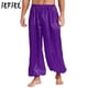 thumbnail image 2 of Trajes de Cosplay árabe de Halloween para hombre, bombachos con adornos dorados y cintura elástica, pantalones sueltos, disfraz de danza del vientre, pantalones de satén Príncipe, 2 of 5