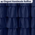 thumbnail image 5 of Seasonwood Blue Farmhouse Shower Curtains,Fabric Cute Ruffle Shower Curtain with Buttons & Ruffles for Bathroom Decor,12pcs Hooks,72"x72", 5 of 8
