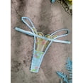 thumbnail image 4 of Light Blue Floral Lace Lingerie Set (BLUE, S), 4 of 5
