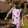 thumbnail image 4 of Strawberry Plants Fruit Cat Flower Apron-Garden Aprons for Women with Pockets-Cotton Linen Waterproof Kitchen Cooking Gardening Aprons Adjustable for Kitchen,Cooking,BBQ and Salon 33x27 Inch, 4 of 7