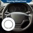 thumbnail image 2 of Unique Bargains PU Artificial Leather Steering Wheel Cover Car Steering Wheel Protector 14.96" Gray, 2 of 6