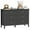 Black, variant on HOMCOM Fluted 6 Drawer Dresser for Bedroom, Double Chest of Drawers, Black