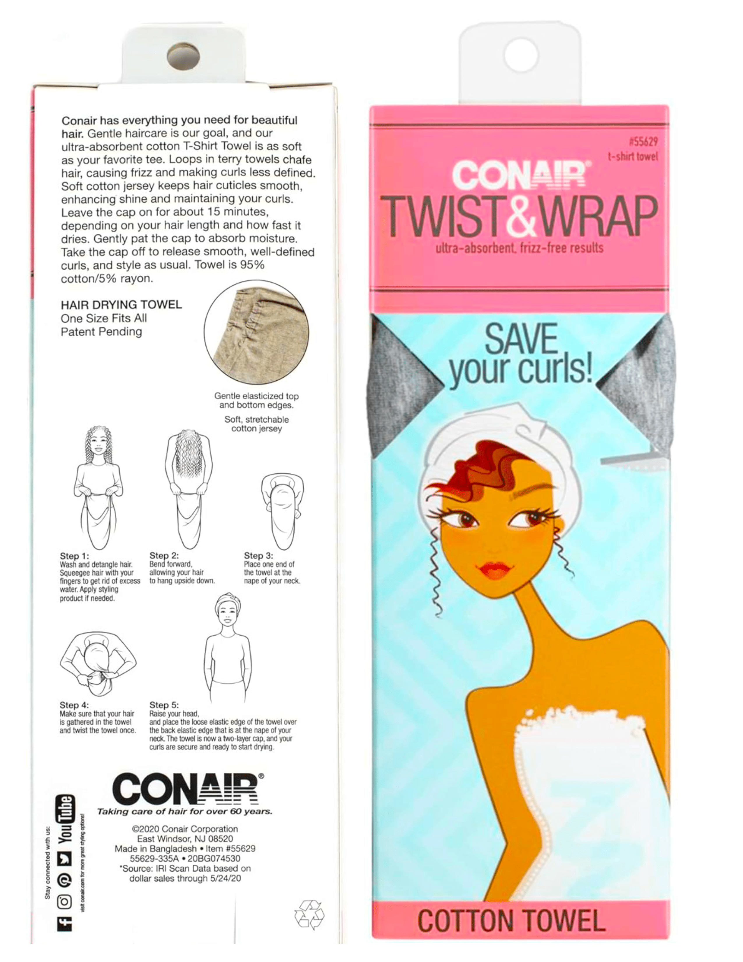 Conair twist and wrap cotton towel hotsell