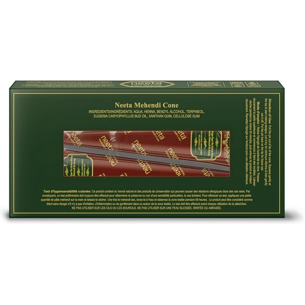 Neeta 4 Pack Ready to Use Henna Paste for Hair, Reddish Brown