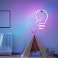 thumbnail image 4 of Pink Light Bulb Neon Signs LED Night Light Hanging Neon Lights USB Charging/Battery Operated Neon Wall Lights Neon Decorative (Pink Bulb), 4 of 5