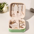 thumbnail image 6 of Melon Travel Portable Square Jewelry Display and Decorative Box with Bracelet Holder - Ideal for Rings, Earrings, Necklaces, Bracelets, and More - Suitable for Girls and Women, 6 of 6
