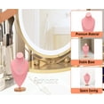 thumbnail image 3 of Jewelry Display Mannequin Bust Necklace Stand Protective Multipurpose Wooden Base Pink for Show Jewelry Showcase 30x19x12cm, 3 of 7