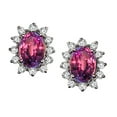 thumbnail image 3 of Tommaso Design� Oval 8x6 mm Simulated Alexandrite Earrings, 3 of 9