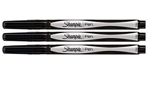 Sharpie Pen Fine Point Pen, 3 Black Pens (1742663)