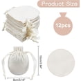 thumbnail image 3 of 12Pcs White Drawstring Velvet Bags Jewelry Pouches Bags for Wedding Birthday Christmas 3.94x3.15inch, 3 of 9