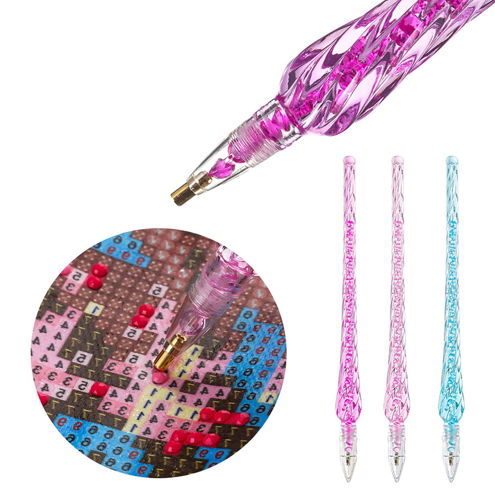 Lusofie 8Pcs Diamond Painting Pens 5D Diamond Embroidery Pen Point Drill  Pen Diamond Art Pens for Crafts DIY Diamond Painting Accessories