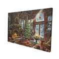 thumbnail image 3 of 12x18 inch Frameless Oil Painting&nbsp;Wall Art Fireplace & Christmas Trees,Living Room,Kitchen,Man Cave Decor Wall Art Prints Poster,Retro Fireplace & Christmas Trees Oil Paintings On Canvas Gift, 3 of 6