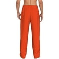 thumbnail image 3 of Balery Men'S Orange Pants,Sleepwear Pants,Pajama Pants,Pj Bottoms Drawstring And Pockets-Xx-Large, 3 of 9
