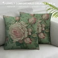 thumbnail image 3 of QZHH Pillow Case Flower Watercolor Roses Bud Nw Abstract Draw Pattern Pink Floral Vintage Victorian Baroque Drawing Farmhouse Decorative Throw Pillows Covers  for Winter Decorations, 3 of 5