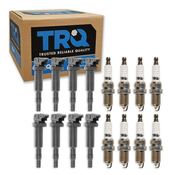 TRQ Ignition Coils & Spark Plugs Fits 06-10 BMW 550i 650i 06-08 750 04-10 X5 TKA05934