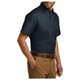thumbnail image 4 of Yellow Rooster Men's Short Sleeve Carefree Poplin Shirts River Blue Navy 3XL, 4 of 6