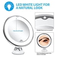 thumbnail image 3 of 10x Magnifying Makeup Mirror with Light, LED Lighting Portable Hand Cosmetic Magnifier, Suction Cup Folding, Suitable for Home Desktop Bathroom Shower and Travel, 3 of 7