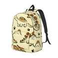 thumbnail image 2 of Daiia Cartoon Dinosaurs Vintage Canvas Backpack for Men and Women ,Hiking Backpack,Travel Laptop Bag for School,Large Capacity Backpack, 2 of 8
