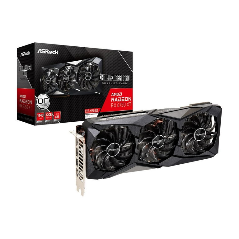 ASRock Challenger Pro Radeon RX 6750 XT 12GB GDDR6 PCI ASRock Challenger Pro Radeon RX 6750 XT 12GB GDDR6 PCI