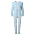 thumbnail image 3 of Shadoumai Matching Family Christmas Pajamas For Couples, Xmas Tree Print Tops Long Sleeve Holiday Sleepwear Sets For Mom Dad Fall Clothes, 3 of 6