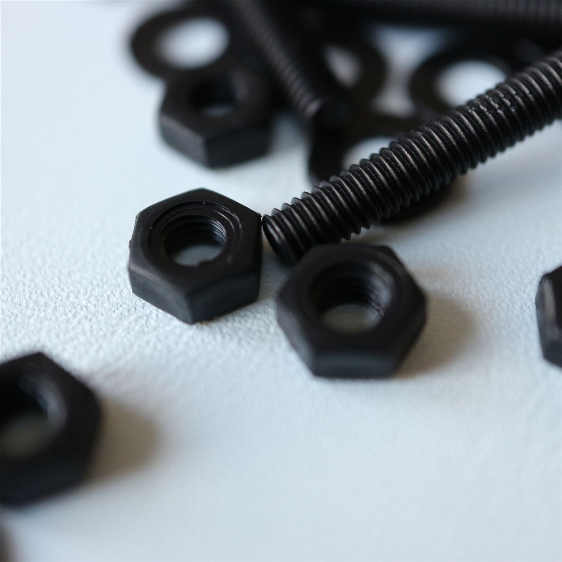 20 x Black Countersunk Screws Polypropylene (PP) Plastic Nuts and Bolts, Washers, M3 x 20mm, Anti-Corrosion, Chemical Resistant, (3/32 x 25/32 in)