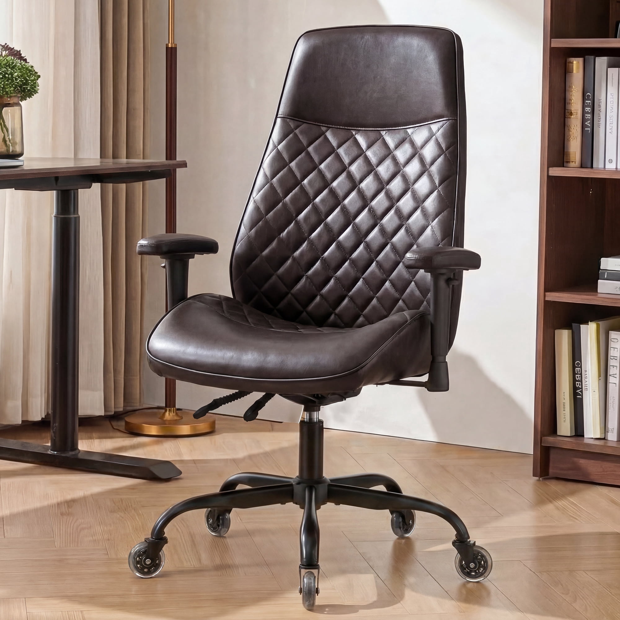 neo chair dark brown leather product