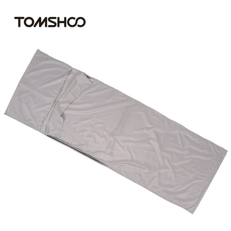 TOMSHOO 70*210CM Outdoor Travel Camping Hiking Polyester Pongee Healthy Sleeping Bag Liner with Pillowcase Portable Lightweight Business Trip (Best Lightweight Sleeping Bag For The Money)
