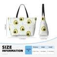 thumbnail image 4 of KdxioAvocado of a Hear for Beach Bag for Women Large Beach Tote Bag Waterproof Sandproof Swim Bag with Zipper Pockets Beach Vacation Travel, 4 of 7