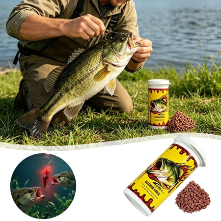 Fizzling Bubble Release Scented Fish Attractant Soft Bellyâ Shaped Fishing Bait with Dispersion for Freshwater Saltwater Trout Panfish 3.5"
