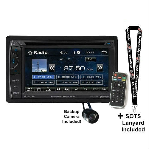 Power Acoustik PH620 6.2" DoubleDIN InDash DVD & Bullet Style Backup
