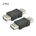 thumbnail image 2 of Conector de extensión USB a hembra de Uxcell, USB tipo A a USB tipo A hembra, negro 2 piezas, 2 of 3