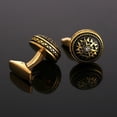 thumbnail image 4 of Longcreek Celtic Knot Cufflinks for Men, Round Cross Cufflinks, Rhinestone Crystal Flower Cuff Links, Viking Celtic Filigree Shirt Tuxedo Cufflinks, Punk Cufflinks French Cufflinks, 4 of 5