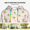 thumbnail image 4 of Kdxio Avocado Doing Sport Yoga Print Womens Oversized Hoodies Sweatshirts Hooded Pullover Tops Sweaters Casual-Large, 4 of 7