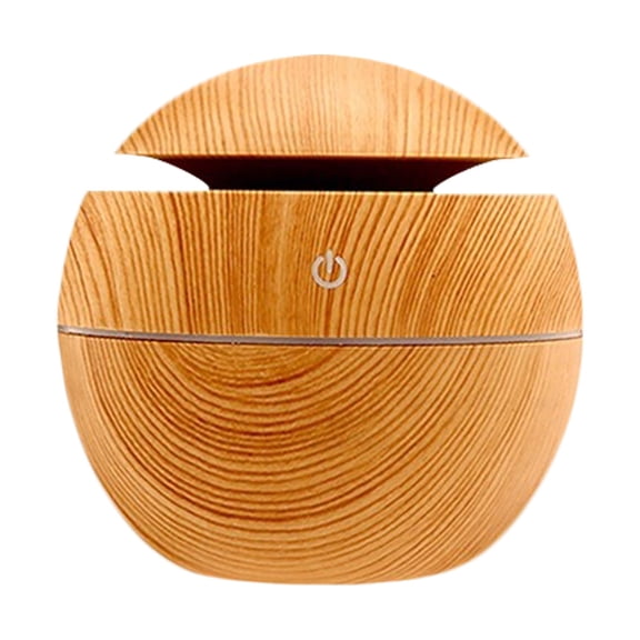 USB Oil Diffusers Aroma Diffsuer for Oil Small Diffuser Humidifier 130ml Wood Grain Cool Mist Colorful Light Auto Off USB Aromatherapy Diffusers