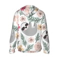 thumbnail image 3 of Uemuo Cute Cartoon Sloth Pattern Women's Full Zip UPF 50+ Sun Protection Hoodie Jacket Long Sleeve Sun Shirt Hiking Outdoor Performance with Pockets-, 3 of 9