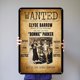 thumbnail image 3 of Placa Metal Vintage Wanted CLYDE BARROW Pintura Hierro Rectangular30x40cm, 3 of 9