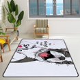 thumbnail image 3 of SKYSONIC Area Rug Smiling Boston Terrier Dog Nursery Rug Floor Mat Kids Playing Mat 5'x 3'3" (60 x 39 in) for Living Room Bedroom, 3 of 6