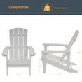 thumbnail image 2 of ACEGOSES 1 Pcs Faux Wood Adirondack Chair Weather Resistant for Patio Garden, Backyard, Porches and Indoors,White, 2 of 5