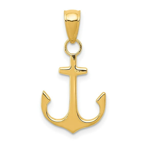 Finest Gold 10K Anchor Pendant