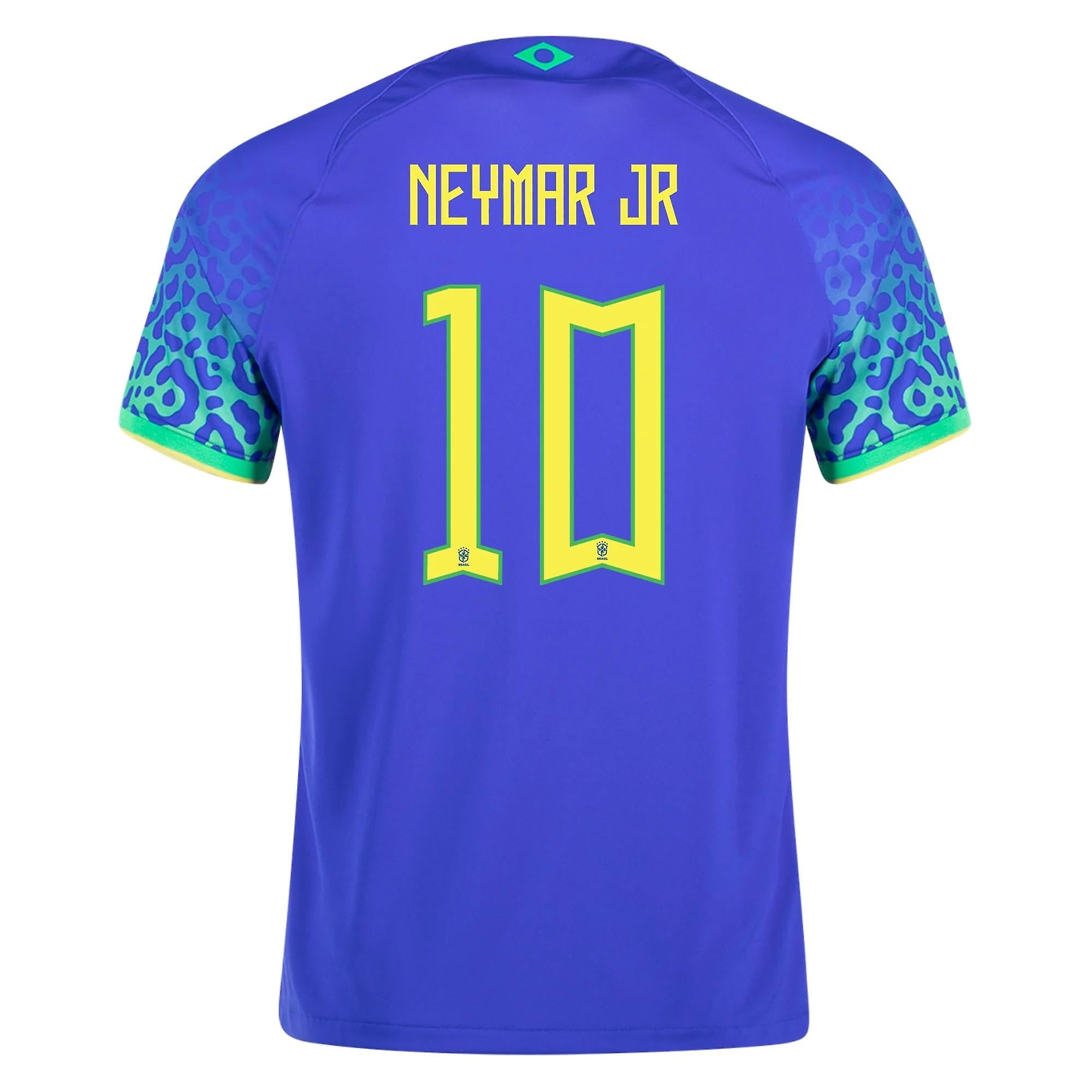 2021 NEYMAR JR 10番 ブラジル代表 半袖 シャツ HEFEI，2022 Fifa World Cup Qatar Brazil Away Shirt Club No 10