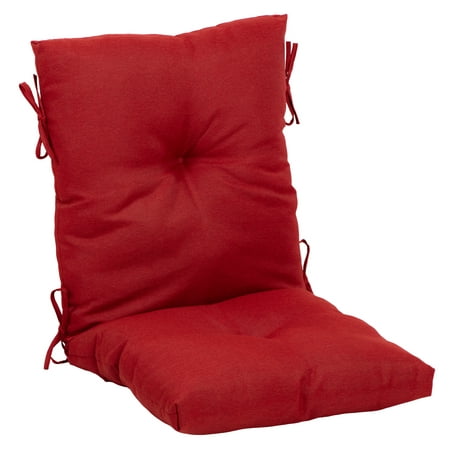 Better Homes & Gardens Red 44 x 21 in. Outdoor Dining Chair Cushion with EnviroGuard