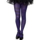Music Legs 270-BLK-PPL-XL Collants à Rayures Girls&44; Noir & Violet - Extra Large – image 1 sur 1