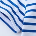 thumbnail image 7 of Kids Tshirt Short Sleeve Crewneck Striped T-Shirts Cartoon Embroidered Top Fashion Tops Tees Summer Tops Boys Tshirt Size 5-6 Years, 7 of 7