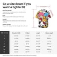 thumbnail image 5 of Lsque Sanrio print Men's Cuban Collar Short Sleeve Shirt Summer Beachwear Casual Button Down Fashionable Vacation Leisure Shirt-Small, 5 of 7