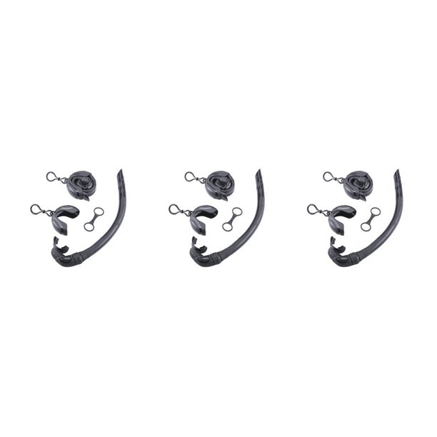 Eigraketly Tubo de esnórquel de silicona profesional ergonómico Flexible hombres mujeres reutilizable lavable tubos de esnórquel para nadar bajo el agua Type3 NO3 Eigraketly CBP283531